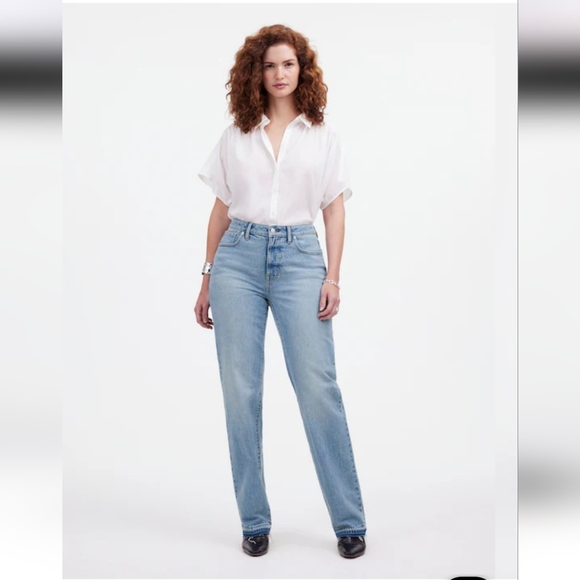 Madewell Denim - Madewell The Curvy Mid Rise 90s Straight Jean in Barbosa Wash Size 31 NWT